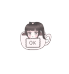 かわいい女の子とうさぎ。（個別スタンプ：16）