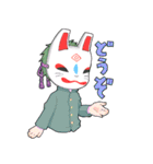 無題の狐面 弐（個別スタンプ：3）