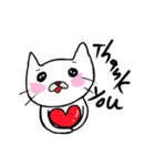 まゆげねこ 年末年始編（個別スタンプ：5）