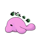 ピンク色のマナティ（個別スタンプ：5）