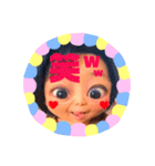 全力顔の宇宙人女子2（個別スタンプ：11）