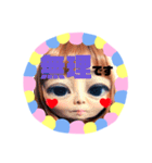 全力顔の宇宙人女子2（個別スタンプ：14）