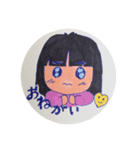 妹、わたし、母、ネコのファミリースタンプ（個別スタンプ：2）