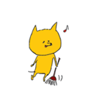 かえるとたぬきつ、ちょっとおたまじゃくし（個別スタンプ：1）
