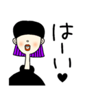 アパレル女（紫）（個別スタンプ：16）