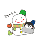 ぺんちゃんと雪だるまさん（個別スタンプ：5）