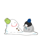 ぺんちゃんと雪だるまさん（個別スタンプ：23）