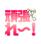 〖まんまる白ネコ〗毎日使えるデカ文字Ver.（個別スタンプ：18）