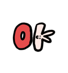 ずっと同じ顔なうさぎとくま（個別スタンプ：21）