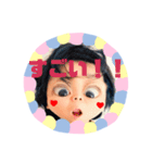 全力顔の宇宙人女子3（個別スタンプ：1）