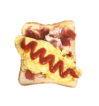 会話を終わらせる食パンのスタンプ（個別スタンプ：1）