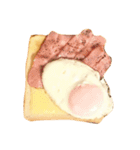 会話を終わらせる食パンのスタンプ（個別スタンプ：16）