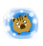 いのししーBoBo (Christmas and New Year)（個別スタンプ：6）