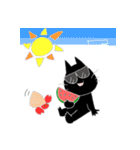 黒猫ぷー太郎（個別スタンプ：34）