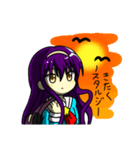 女子学生キャラスタンプ（個別スタンプ：5）