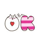 まるっちょねこ。デカ文字スタンプ（個別スタンプ：11）