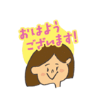 いろんな顔のかわいいスタンプ（個別スタンプ：5）