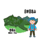 日本百名山 登山女子 北陸西日本0123g（個別スタンプ：19）