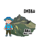日本百名山 登山女子 北陸西日本0123g（個別スタンプ：23）