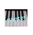 ピアノだいすき （実写）冬（個別スタンプ：21）
