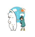 シロクマと女の子の日常（個別スタンプ：1）