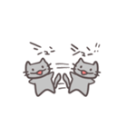 ゲームをする灰ねこさん（個別スタンプ：12）