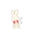 かわいいうさぎ(シンプル)（個別スタンプ：14）