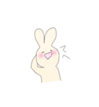 かわいいうさぎ(シンプル)（個別スタンプ：18）