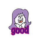 girl has purple hair（個別スタンプ：3）