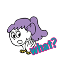 girl has purple hair（個別スタンプ：6）