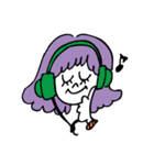 girl has purple hair（個別スタンプ：7）