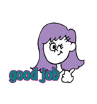 girl has purple hair（個別スタンプ：16）