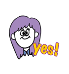 girl has purple hair（個別スタンプ：21）