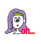 girl has purple hair（個別スタンプ：22）