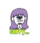 girl has purple hair（個別スタンプ：28）