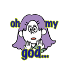 girl has purple hair（個別スタンプ：36）