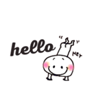 ニコニコ楽しいスタンプ(英語ver.)（個別スタンプ：1）
