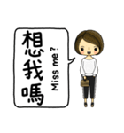 おしゃれな小さな人形（個別スタンプ：7）