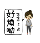 おしゃれな小さな人形（個別スタンプ：19）