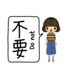 おしゃれな小さな人形（個別スタンプ：21）