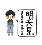 おしゃれな小さな人形（個別スタンプ：40）