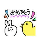 しろうさぎととり（個別スタンプ：18）