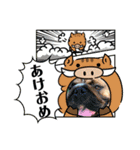 ゴールデンのニコと仲間のクリスマス正月用（個別スタンプ：34）