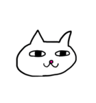 ゆるゆる手書きネコ（個別スタンプ：1）