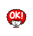 ハッピーでカラフルなアフロくん（個別スタンプ：1）