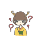ツノガールのゆるーいスタンプ（個別スタンプ：2）