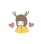 ツノガールのゆるーいスタンプ（個別スタンプ：4）