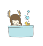 ツノガールのゆるーいスタンプ（個別スタンプ：9）