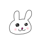 ゆるゆる手書きうさぎ（個別スタンプ：1）
