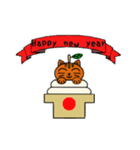 鏡餅ねこ（個別スタンプ：8）